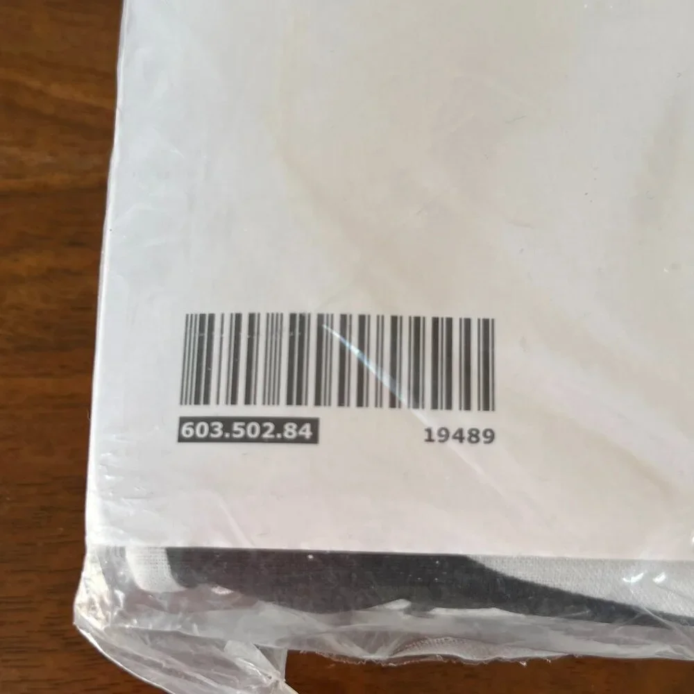 New IKEA Fagerginst Twin Duvet Cover & Pillowcase Set Black White Leaf Cotton